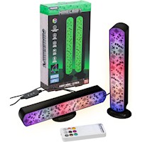 Paladone Minecraft, set 2 barras de luz con control remoto oficial