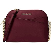 MICHAEL KORS Jet Set Bolso bandolera mediano de cuero | Vino