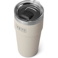 YETI Rambler Vaso de 20 oz de acero inoxidable y tapa MagSlider color crema