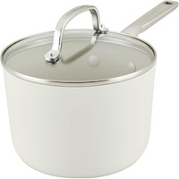 KitchenAid cacerola 2.8 l con tapa, cerámica anodizada dura | Porcelana blanca