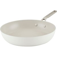 KitchenAid sartén de cerámica anodizada dura 31 cm | Blanco porcelana