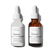 The Ordinary set Dull Skin Duo con Niacinamida y Cafeína para rostro y ojos