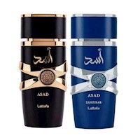 SET DE PERFUME LATTAFA ASAD 2 PZS EDP HOMBRE (ASAD + ASAD ZANZIBAR) 3.4 OZ / 100 ML C/U