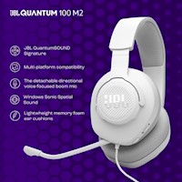 JBL Quantum 100M2 Auriculares Gaming | Blanco