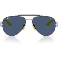 Ray-Ban RB3762M Gafas de sol redondas unisex Scuderia Ferrari | Gunmetal / Grey Mirrored Silver
