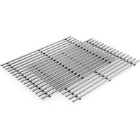 Rejillas FlexFlame acero inoxidable, juego 2, retienen calor | Plateada