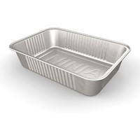 Bandejas grasa FlexFlame, aluminio, desechables, juego 10 | Plateada