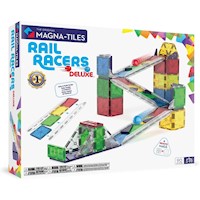 MAGNA-TILES - Rail racers deluxe 90-piezas set de construcción magnético