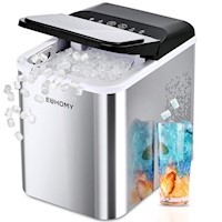 EUHOMY IMN1010-UL Máquina de Hielo Sónico de Encimera 35 lb/24h | Plateado
