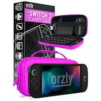 Estuche de Viaje Protector con Bolsillos Para Nintendo Switch 2 | Fucsia