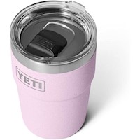 YETI Rambler Vaso de 16 oz de acero inoxidable con tapa MagSlider color rosa bebé