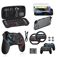 Kit de Accesorios 16 en 1 Para Nintendo Switch 2 | Negro Cuero