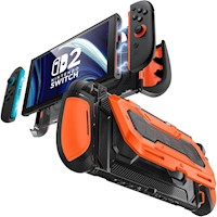 Funda Acoplable con Soporte Plegable Para Nintendo Switch 2 | Naranja