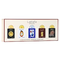 SET DE PERFUME LATTAFA PRIDE COLECCIÓN N.° 3 EDP - 5 PZS 0.65 OZ / 20ML C/U