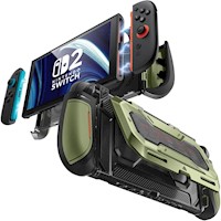 Funda Acoplable con Soporte Plegable Para Nintendo Switch 2 | Verde y Negro