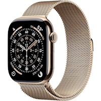 Apple Watch Series 11 Gold Titanio (GPS + CELLULAR 46mm) + Milanese Loop Gold S/M