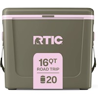 COOLER RTIC | OLIVE / PALE PINK