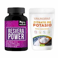 Resvera Power 90 Cápsulas + Citrato de Potasio 200 g Lima Naturals