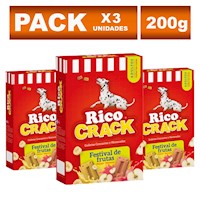 Snacks para Perros Ricocrack Adulto de Festival de Frutas 200g x3