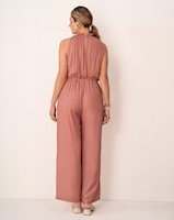 Enterizo Velvet largo con tira para ajustar en la cintura