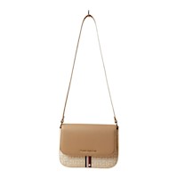 Cartera Crossbody Tommy Hilfiger Flap-PVC - Beige