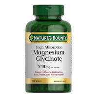 Glicinato de Magnesio 240 mg Natures Bounty - 180 tab