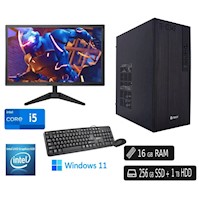 COMPUTADORA PC Intel Core i5 16GB 256GB SSD 1TB HDD Monitor LED Curvo 23.8