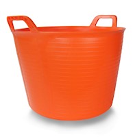 Balde de Plástico Naranja 40 Litros Rubí FLEXTUB