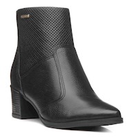 BOTIN MUJER PEGADA CUERO VESTIR PRETO 280502-05