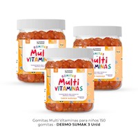 Gomitas Multivitaminas Niños 150 Gomitas Dermo Sumak 3 Unidades