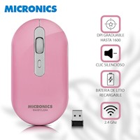 babylon pink  mic m721 mouse wifi recargable