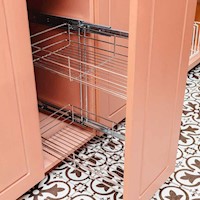 Botellero condimentero de acero inoxidable módulo 30cm Más Casa Perú