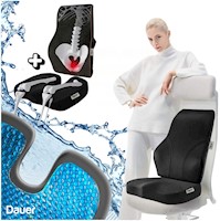 Duo Cojines Lumbar y Asiento mejorado de Gel Tech + Viscoelastico Bambu 2 en 1