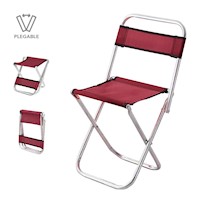 Silla Plegable para Playa Camping Jardín 2 en 1 Guinda JD3