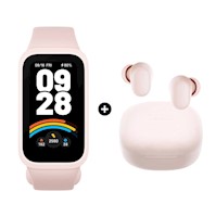 Xiaomi Redmi Smart Band 9 Active Rosado + Audifonos Xiaomi Redmi Buds 6 play Rosado