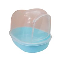 Baño para hamsters con puerta color celeste