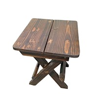 Banquito Plegable Playero De Madera En Marron