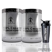 Pack Creatina Monohidratada Kevin Levrone 1kg x2 + Shaker