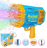 PISTOLA JUGUETE DE BURBUJAS BAZOOKA 69 AGUJEROS BUBBLE GUN