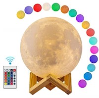 Lampara Luna 3D MOD14 Led Multicolor