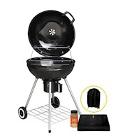 Parrilla Round Grill-500 + Funda Protectora + Rub/Sazonador Criollo