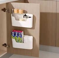Organizador Multiusos de Pared Blanco - Perfecto para Cocina, Oficina y Dormitor