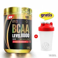 AMINOÁCIDO LEVEL PRO BCAA 8000 1KG ORANGE + SHAKER