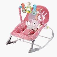 Silla Mecedora baby bouncer Baby CAM bunny friends rosado