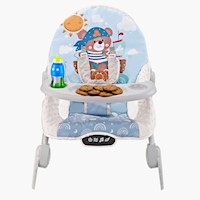 Silla mecedora bouncer Baby Cam táctil mesa de comer azul