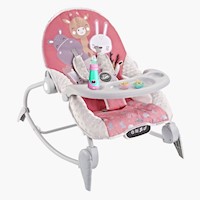 Silla mecedora bouncer Baby Cam táctil mesa de comer rosado