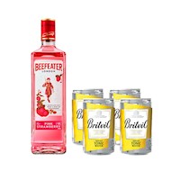 Gin Beefeater Pink 750 ML + 4 Agua Tonica Britvic 150 Ml