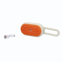 CEPILLO A VAPOR MASAJEADOR PARA MASCOTA CON CABLE USB C CARGADOR - COLOR BEIGE