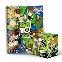 Ben 10 TODAS LAS SAGAS, 1 Álbum Tapa Blanda + 1 Cajita (50 Sobres)