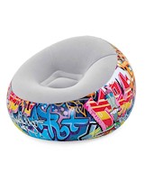 Sillon inflable Grafiti 112x112x66cm